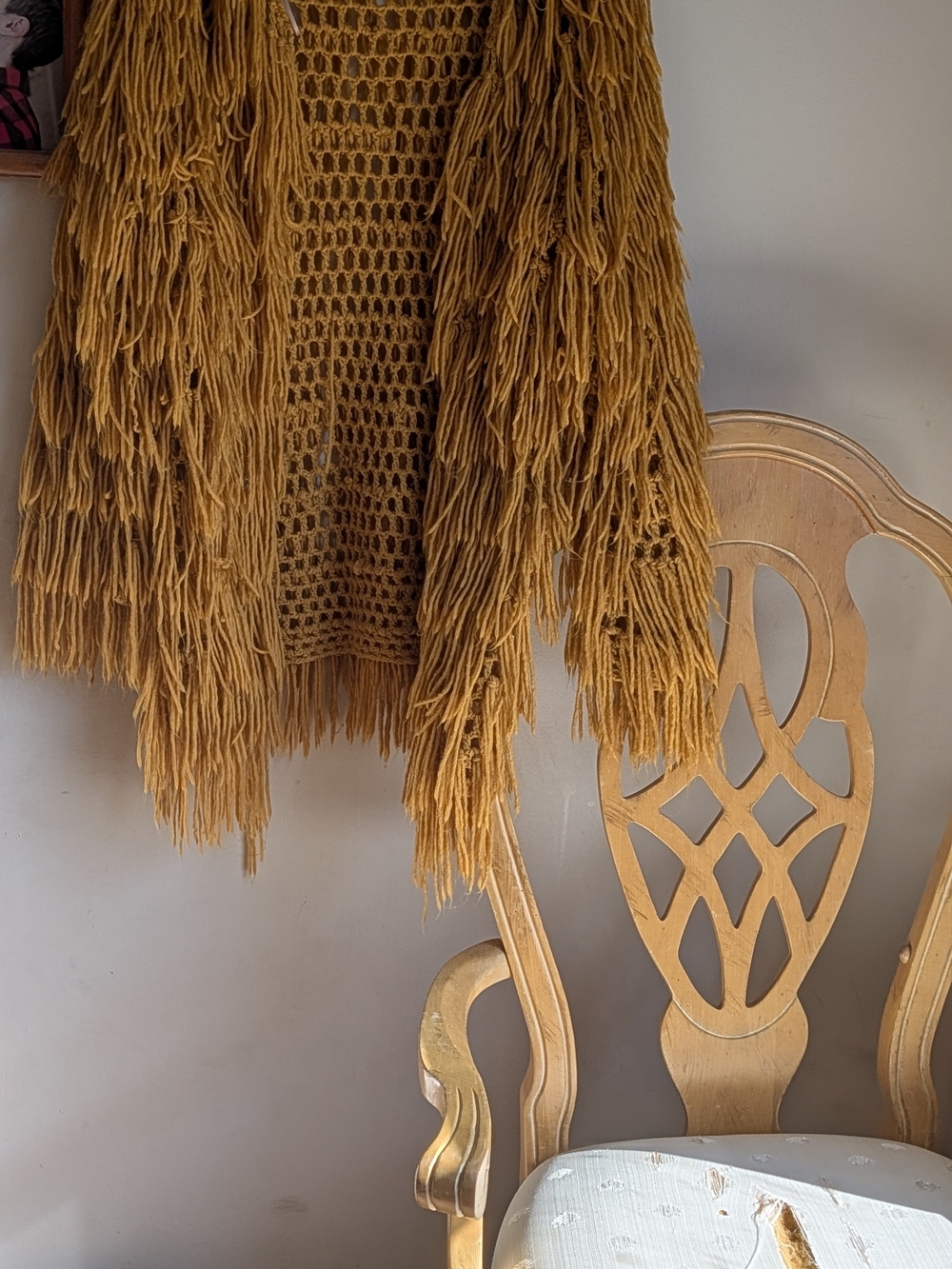 Mustard Fringe Cardigan